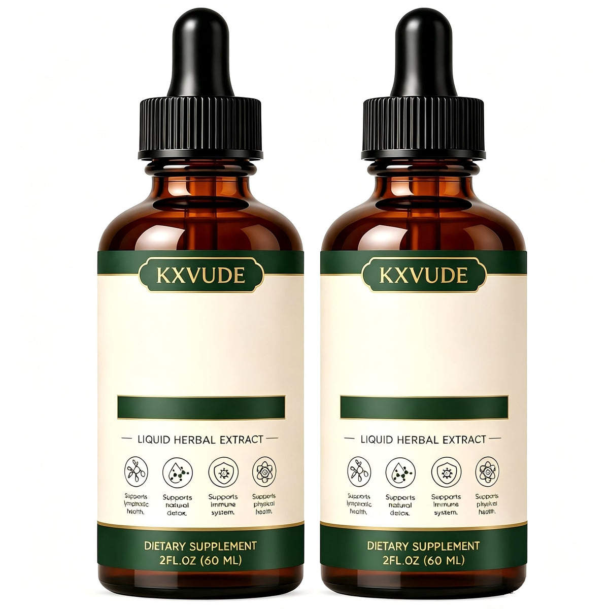 KXVUDE complément alimentaire liquide aux 4 plantes 255g, bouteille vue de face