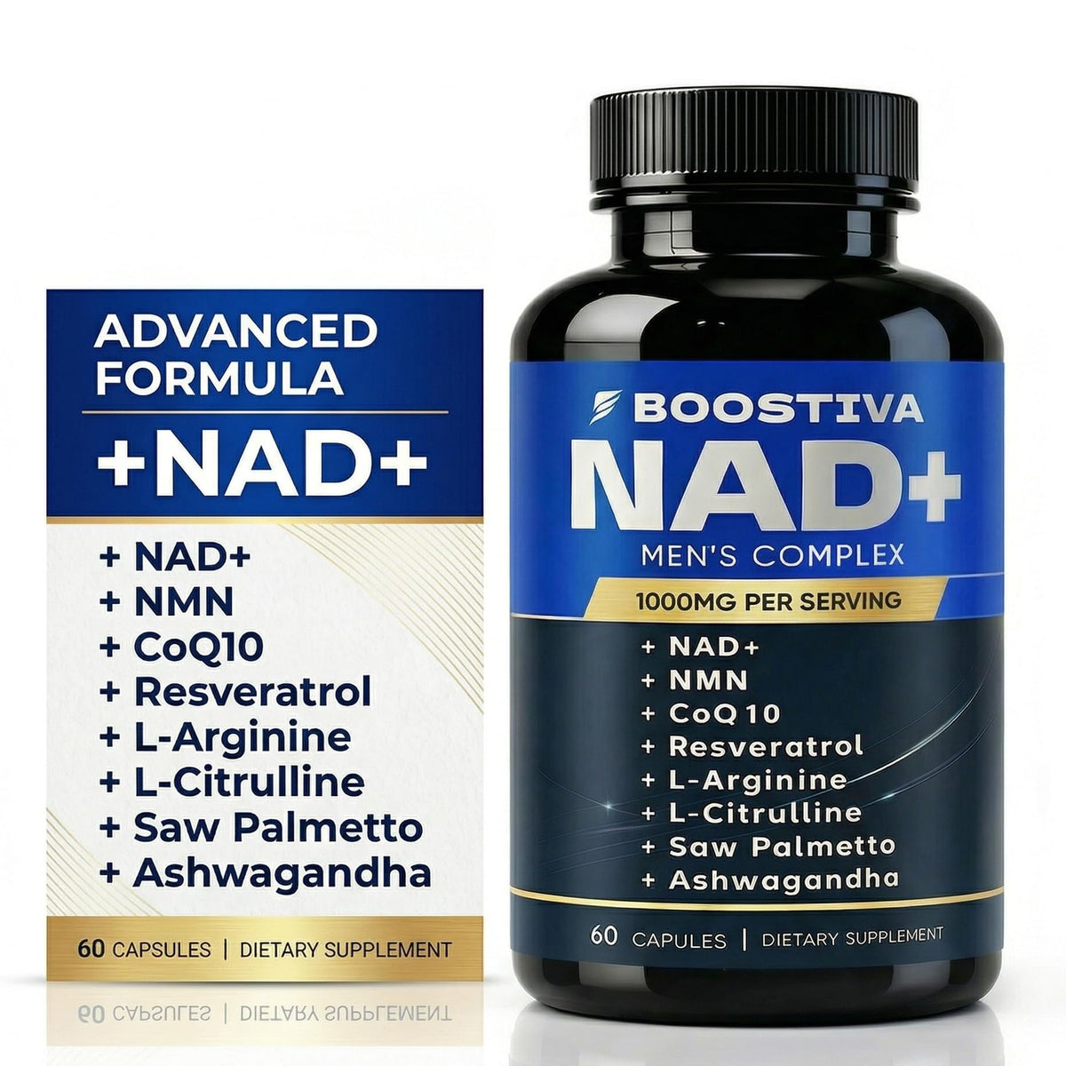 KXVUDE Compléments Alimentaires NAD+ 60 capsules vue de face
