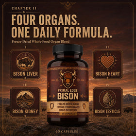 Kymezol Primal Edge Bison capsules sur une table