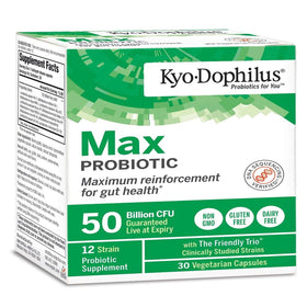 Kyo-Dophilus Probiotic Max 30 capsules devant l'emballage