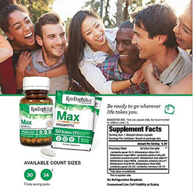 Kyo-Dophilus Probiotic Max capsules ouvertes sur une table