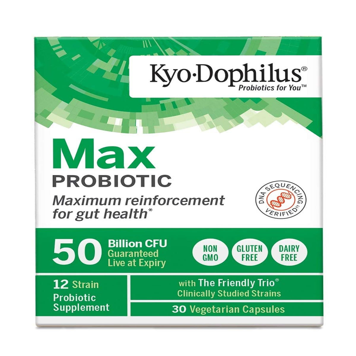 Kyo-Dophilus Probiotic Max sur une table avec des plantes