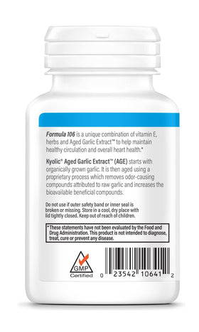 Kyolic Aged Garlic Extract 100 capsules ouvertes montrant le contenu