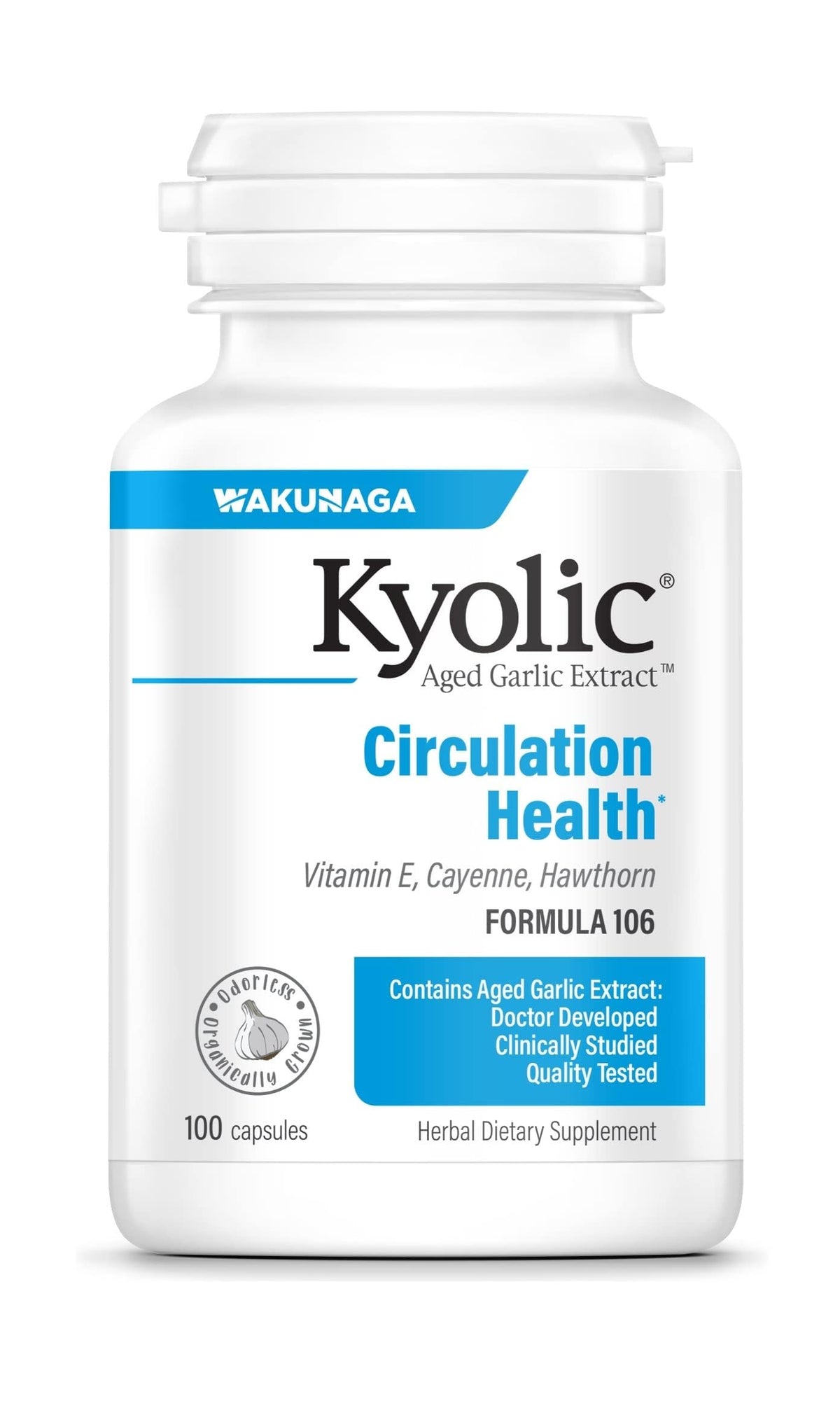 Kyolic Aged Garlic Extract 100 capsules vue de face