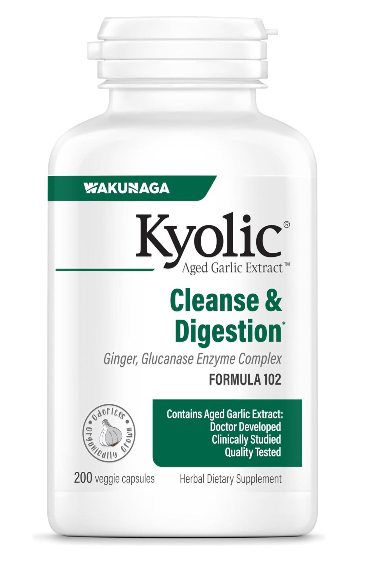 Kyolic Aged Garlic Extract 200 capsules vue de face