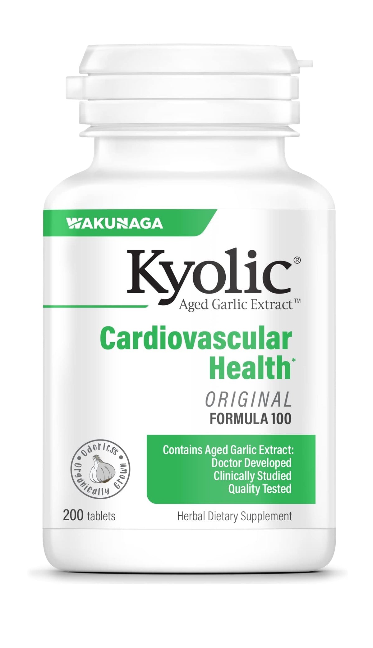 Kyolic Aged Garlic Extract 200 comprimés vue de face