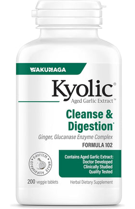 Kyolic Aged Garlic Extract 200 comprimés, vue de face
