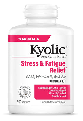 Kyolic Aged Garlic Extract 300 Caps vue de face avec étiquette visible