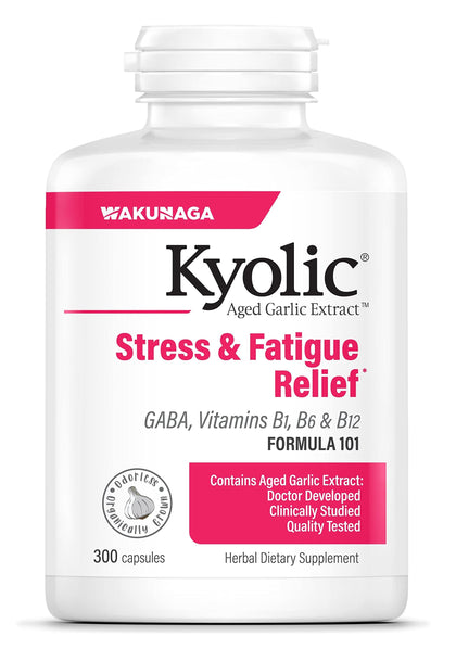Kyolic Aged Garlic Extract 300 Caps vue de face avec étiquette visible