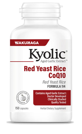 Kyolic Aged Garlic Extract Red Yeast Rice CoQ10 150 gélules vue de face