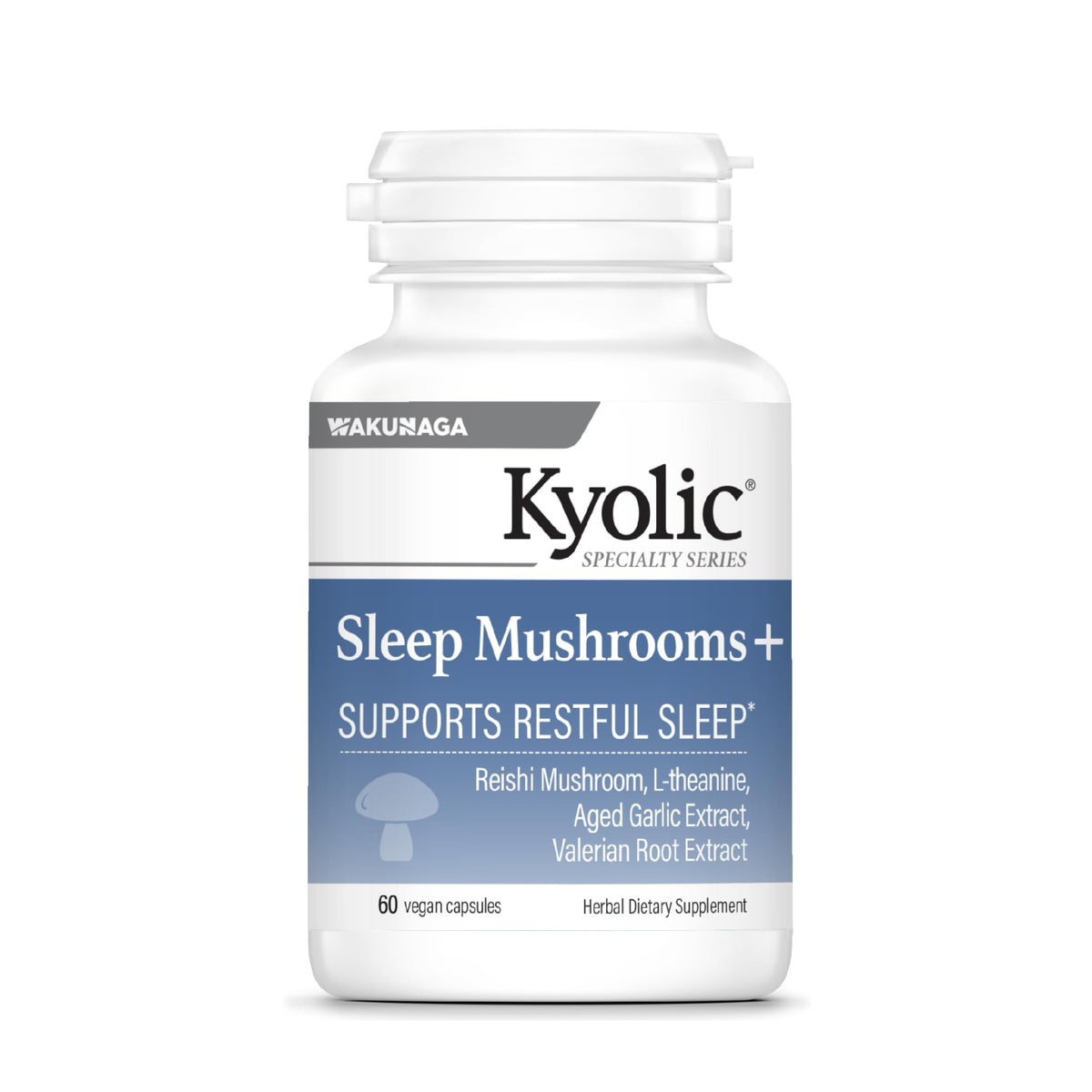 Kyolic Champignons de Sommeil+ 60 capsules vue de face