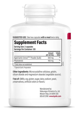Kyolic Complément Alimentaire Formule 107 240 capsules avec étiquette