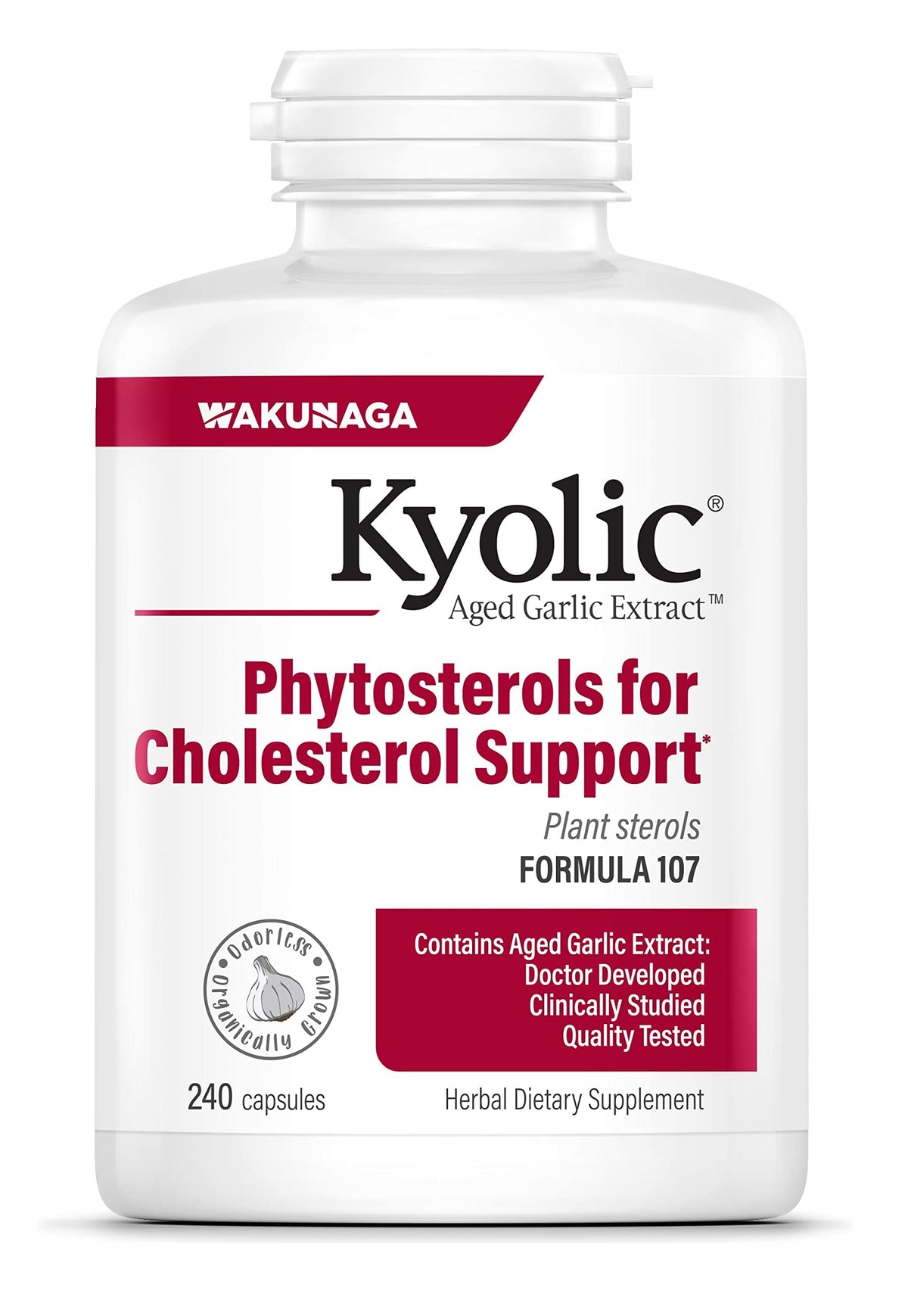 Kyolic Complément Alimentaire Formule 107 240 capsules vue de face