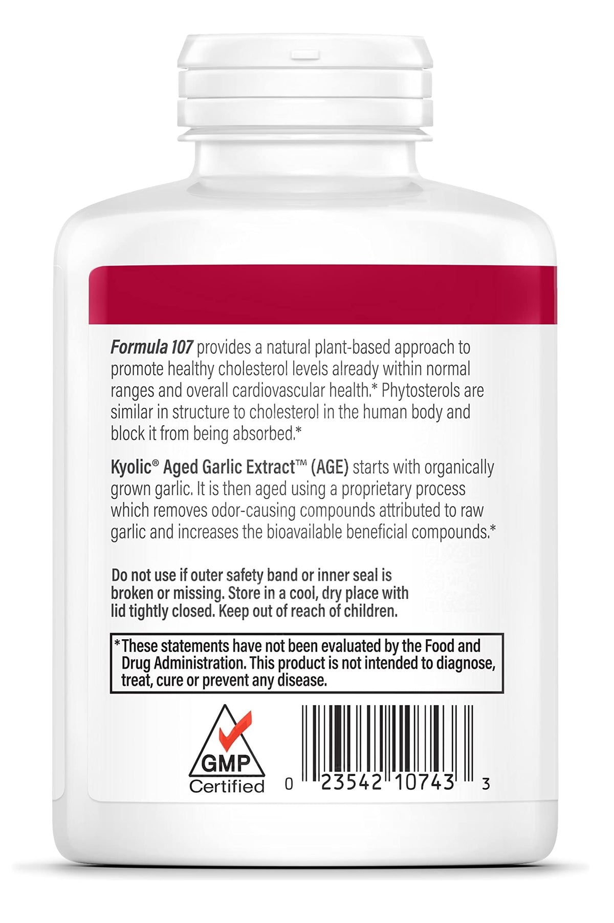Kyolic Complément Alimentaire Formule 107 capsules sur une table