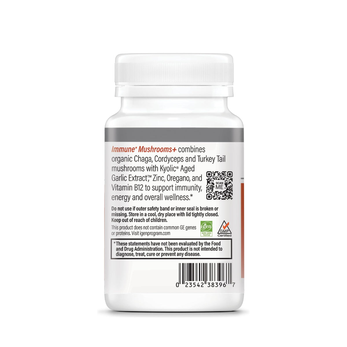 Kyolic daily wellness Mushrooms+ 60 capsules sur une table en bois