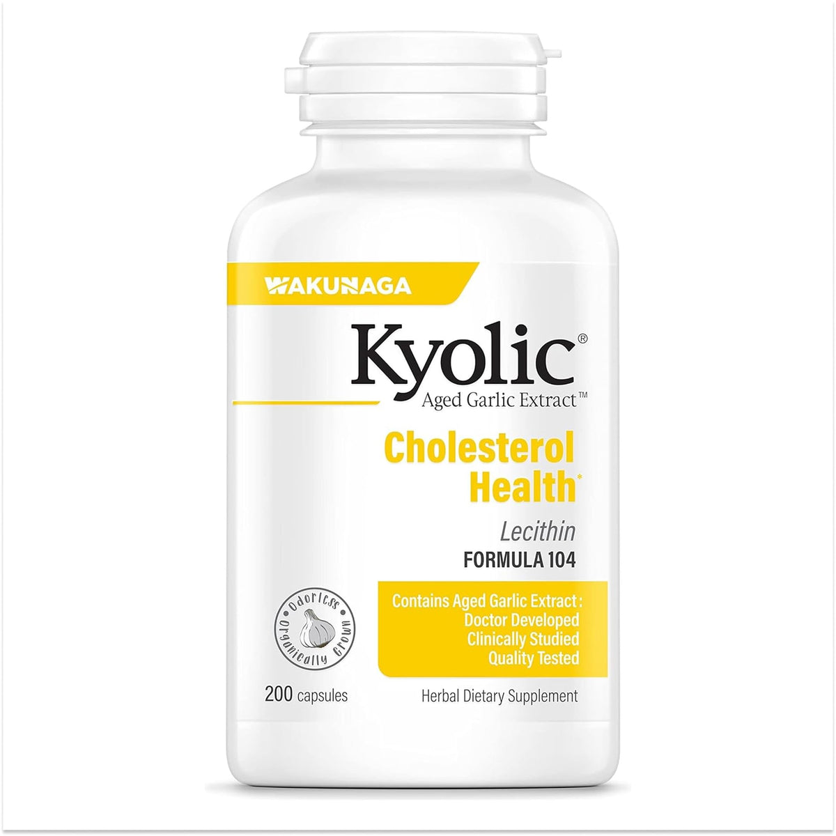 Kyolic Extrait Aged Garlic Formule 104 200 Capsules vue de face