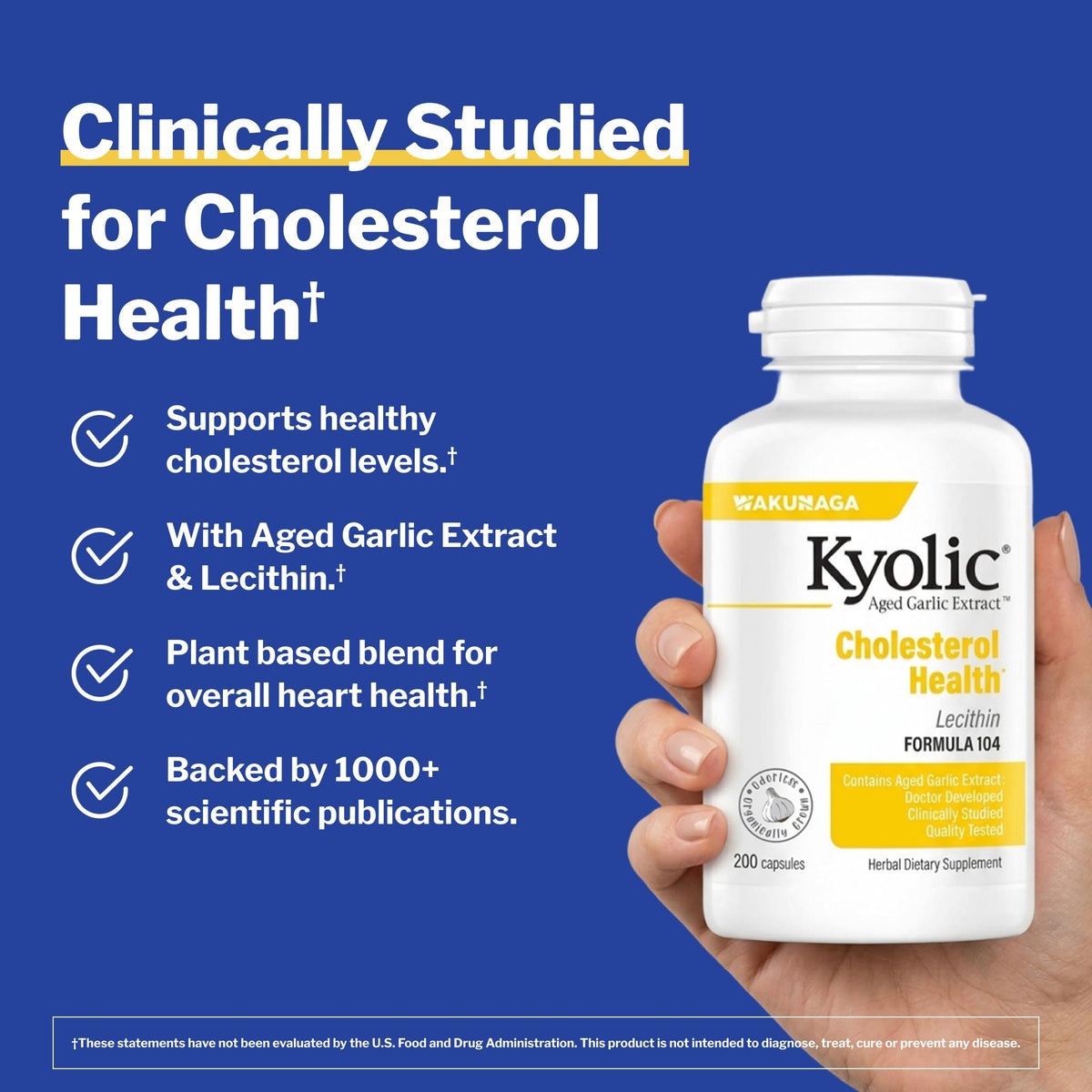 Kyolic Extrait Aged Garlic Formule 104 contenant 200 capsules