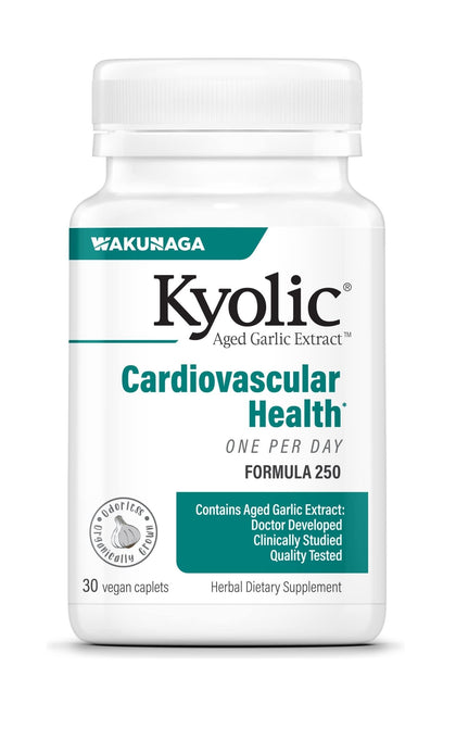 Kyolic Extrait de Ail Vieilli 250 Formule, boîte de 30 comprimés végétaliens