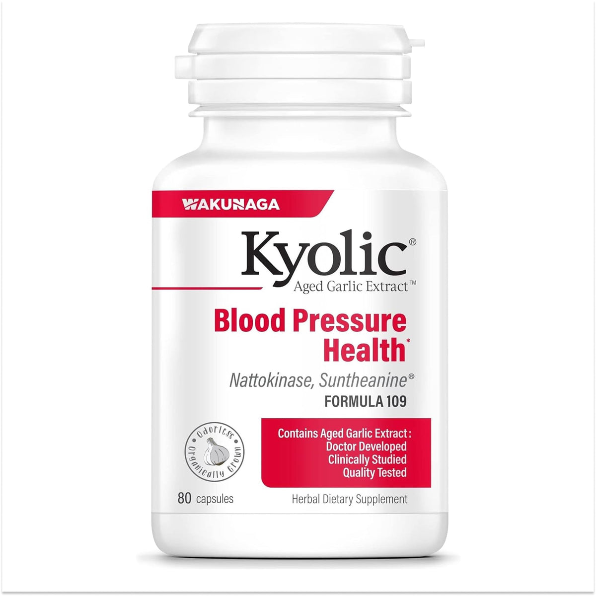 Kyolic Extrait de Ail Vieilli 80 capsules vue de face