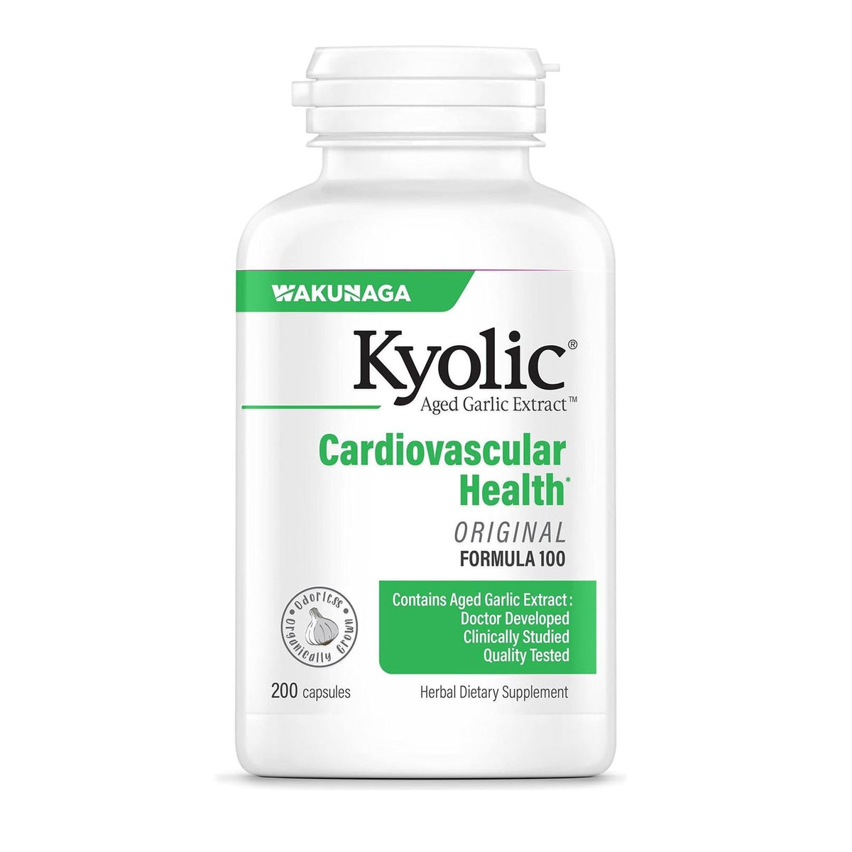 Kyolic Extrait de Ail Vieilli Formule 100 200 Capsules - vue de face