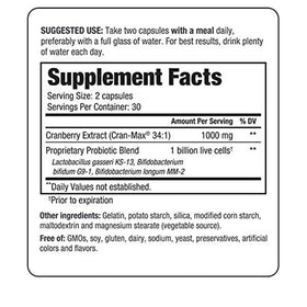 Kyolic Kyo-Dophilus Cran+ Probiotique 60 Capsules avec emballage