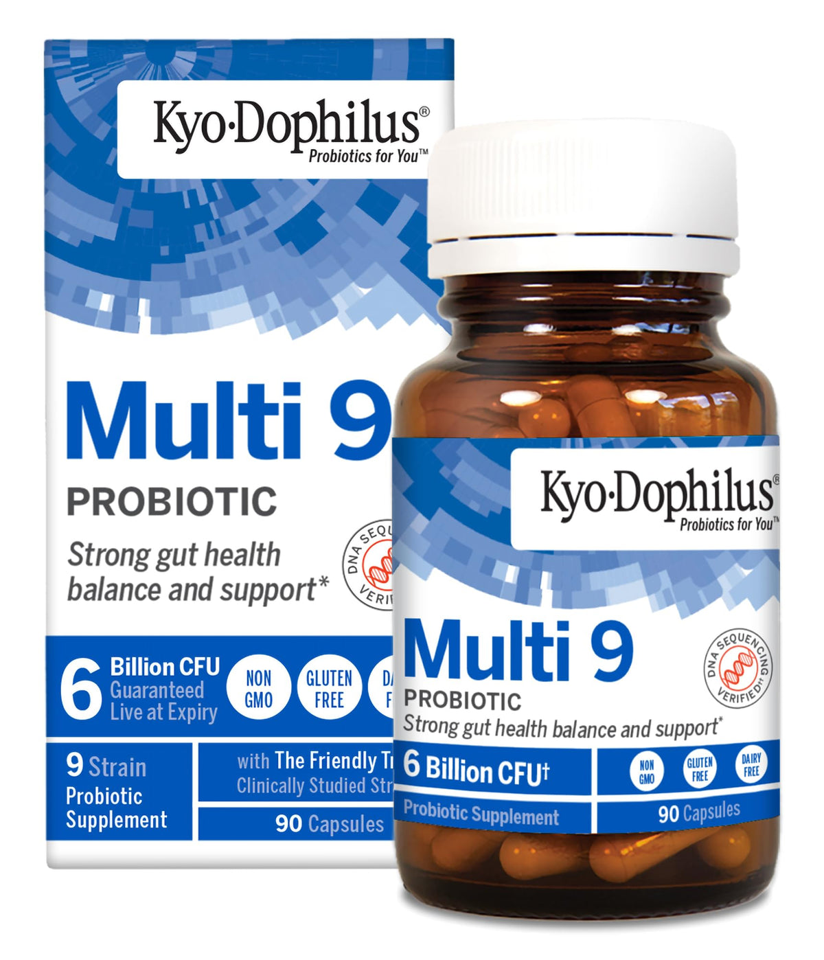 Kyolic Kyo-Dophilus Multi 9 Probiotique 90 Capsules vue de face