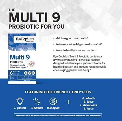 Kyolic Kyo-Dophilus Multi 9 Probiotique sur une table