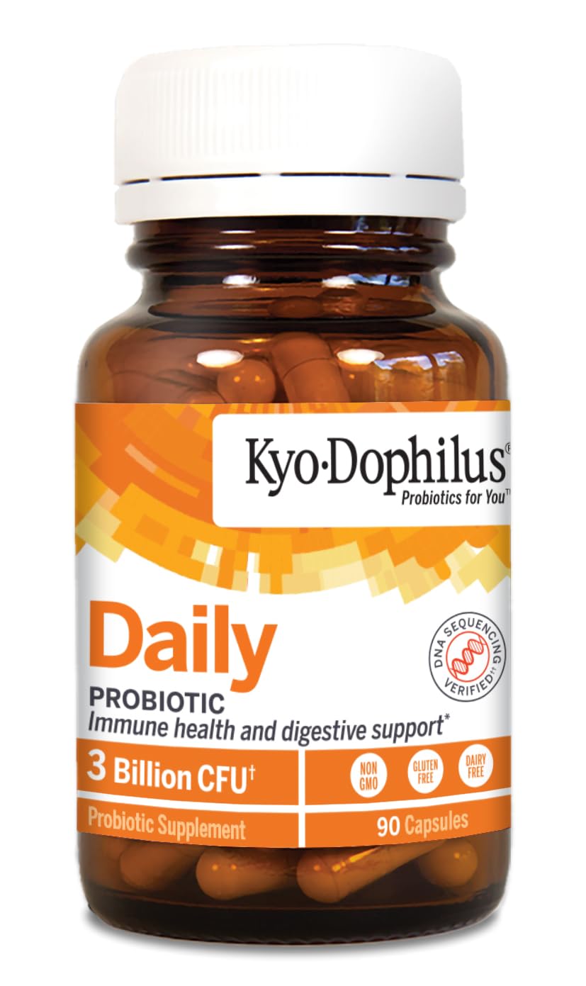 Kyolic Kyo-Dophilus Probiotique Quotidien 90 Capsules vue de côté