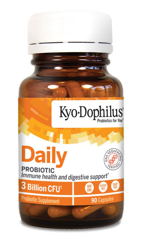 Kyolic Kyo-Dophilus Probiotique Quotidien 90 Capsules vue de côté