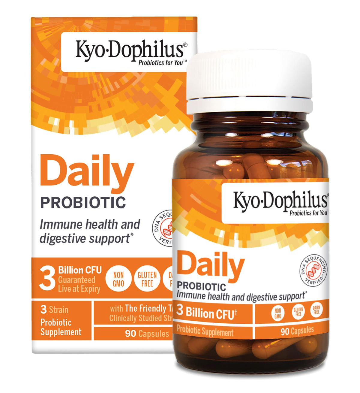Kyolic Kyo-Dophilus Probiotique Quotidien 90 Capsules vue de face