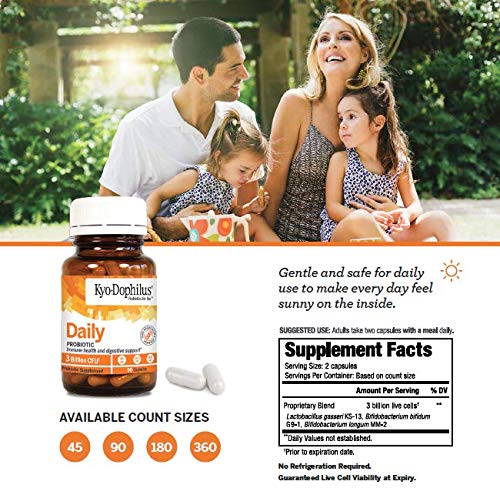 Kyolic Kyo-Dophilus Probiotique Quotidien ouvert avec capsules
