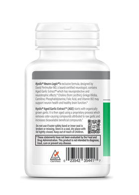 Kyolic Neuro-Logic 120 gélules vue latérale du flacon