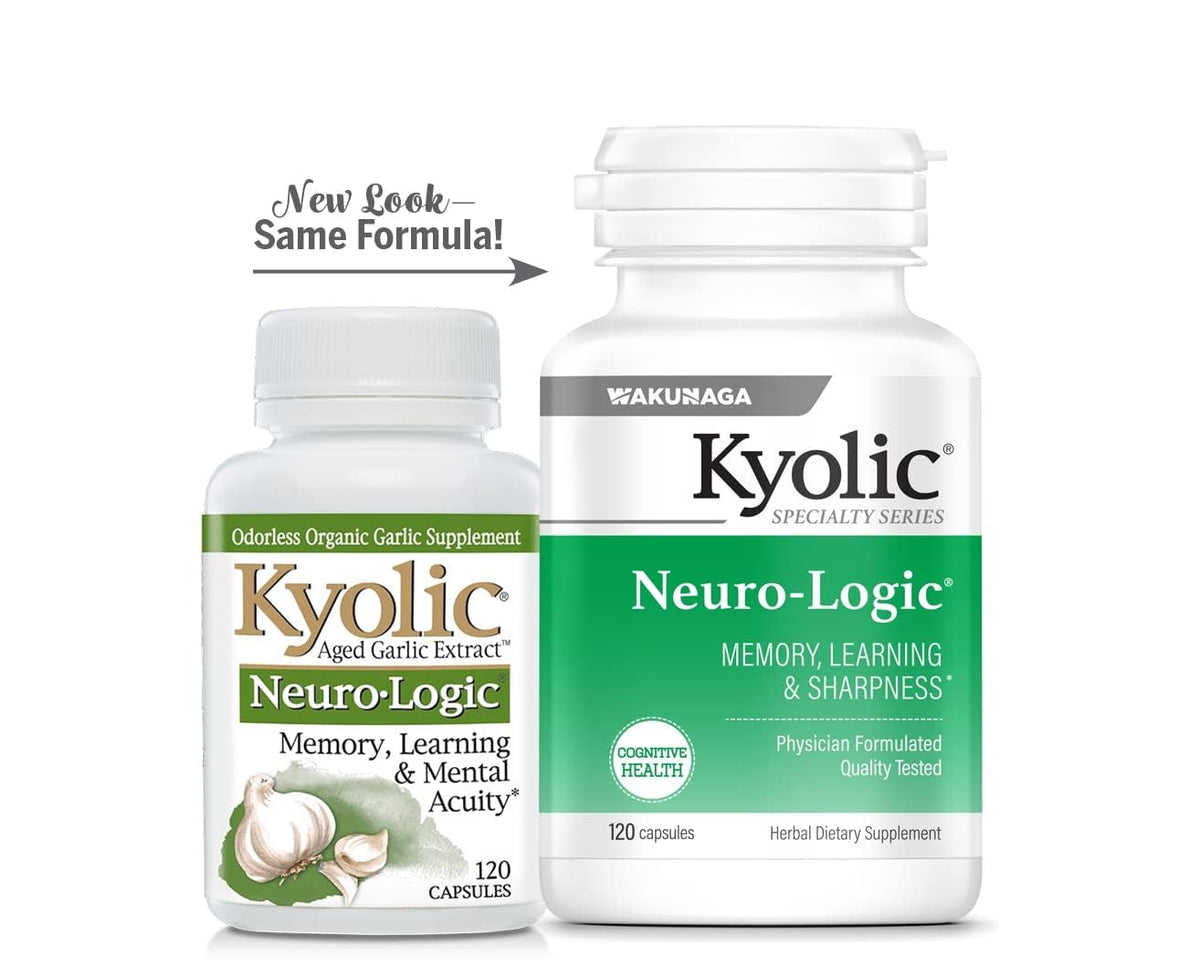 Kyolic Neuro-Logic gélules avec un plat de repas