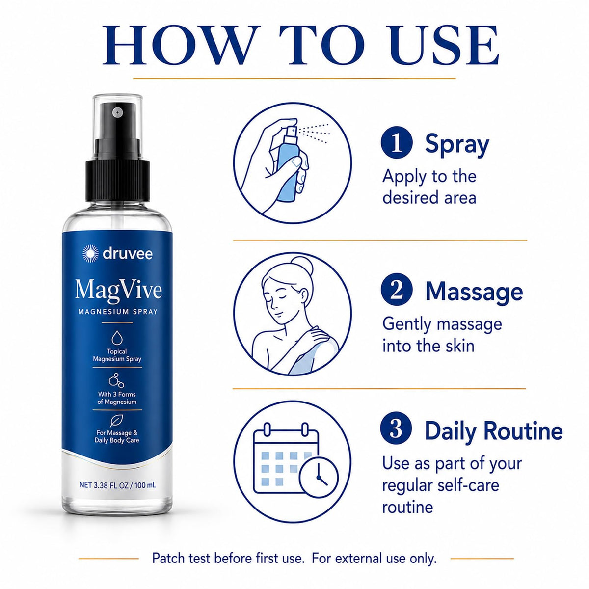 KYZTMHC MagVive Spray de Magnésium en utilisation quotidienne