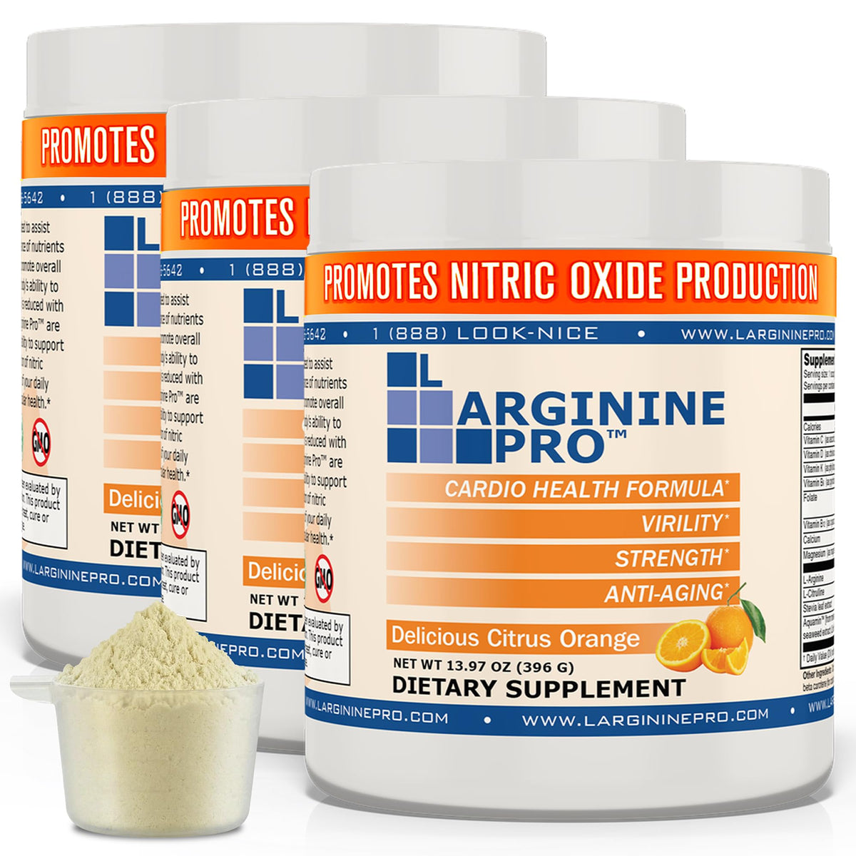 L-ARGININE PRO Poudre 5 500mg L-Arginine vue avant