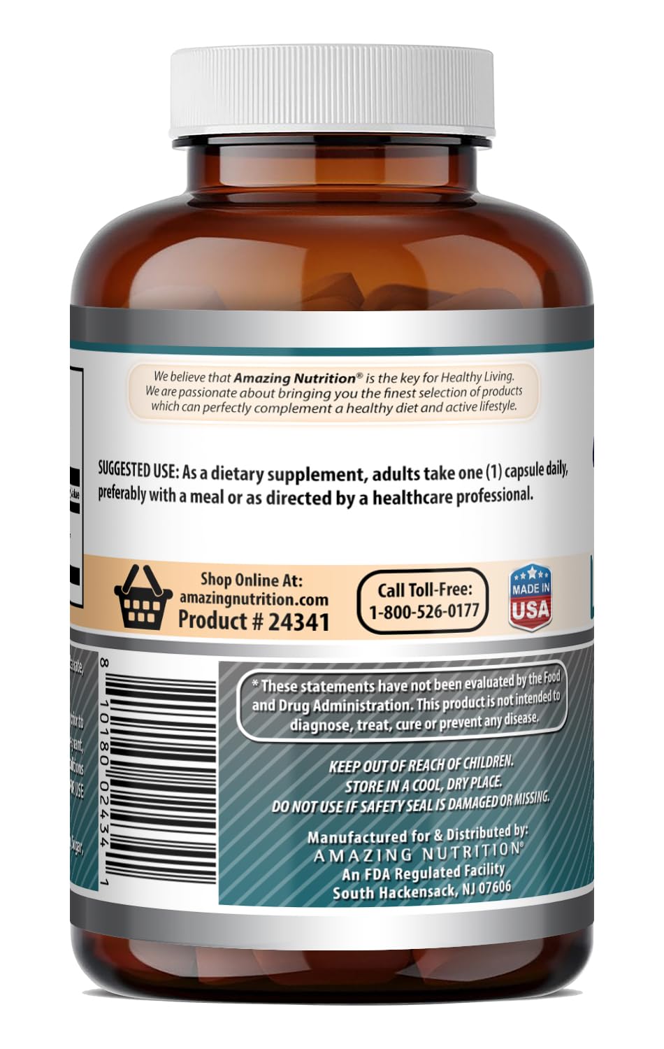 L-Citrulline Amazing Nutrition sur fond neutre
