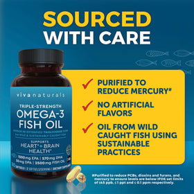 L'emballage de Viva Naturals Omega 3 Huile de Poisson