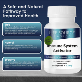 L LIFE SOURCE BASICS Complément Alimentaire 60 Capsules 500 mg - dos de l'emballage