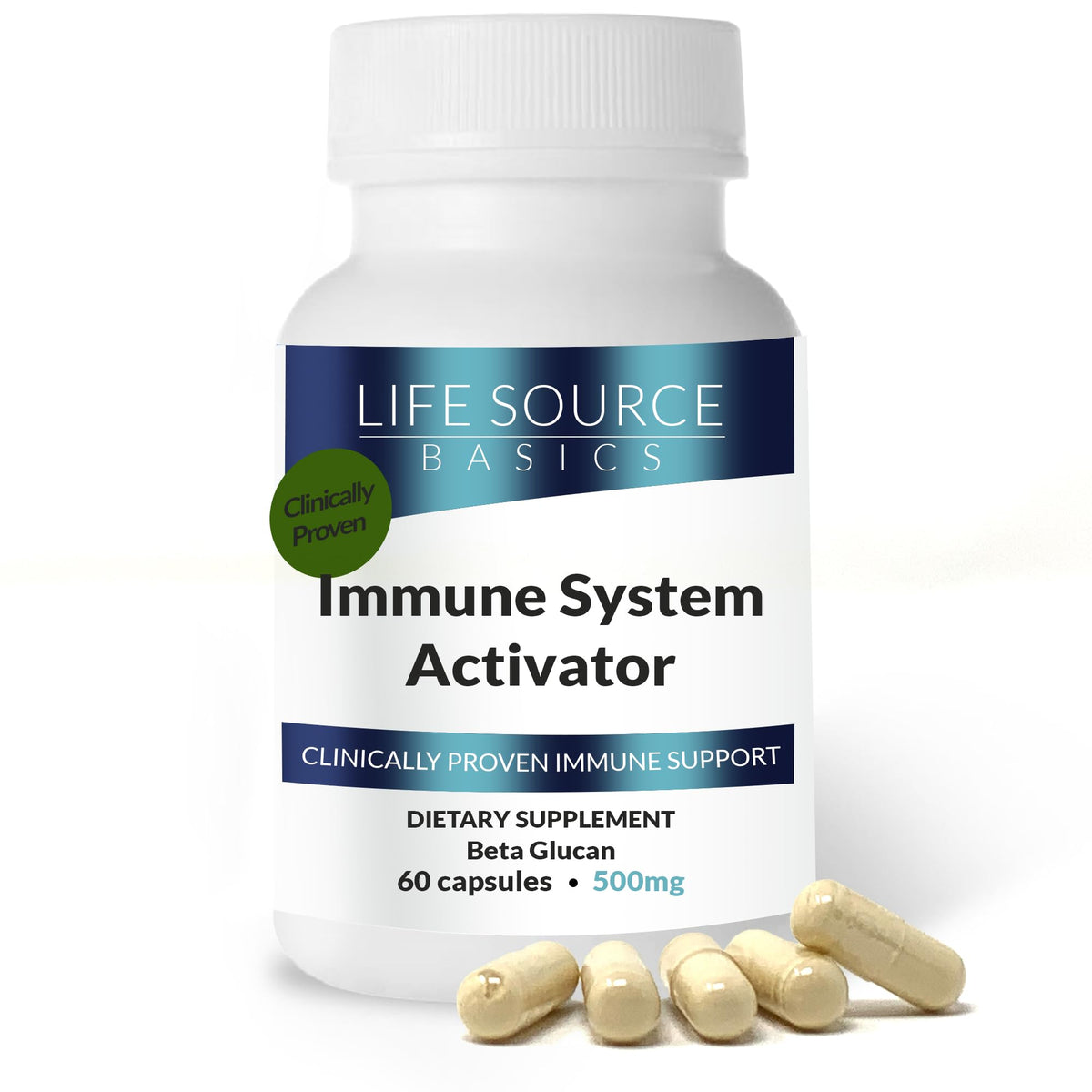 L LIFE SOURCE BASICS Complément Alimentaire 60 Capsules 500 mg - vue de face