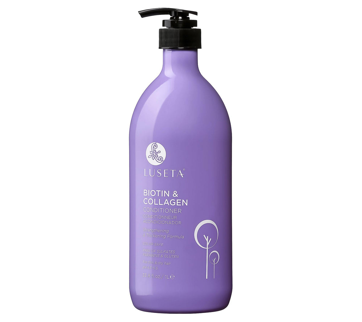 L LUSETA Après-shampooing Biotine & Collagène 1000ml vue de face