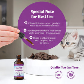 L-Lysine pour chats Special Breed en format liquide avec goutte