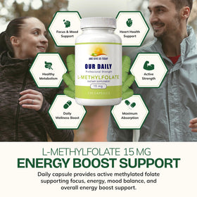 L-Méthylfolate 15mg avec des ingrédients naturels