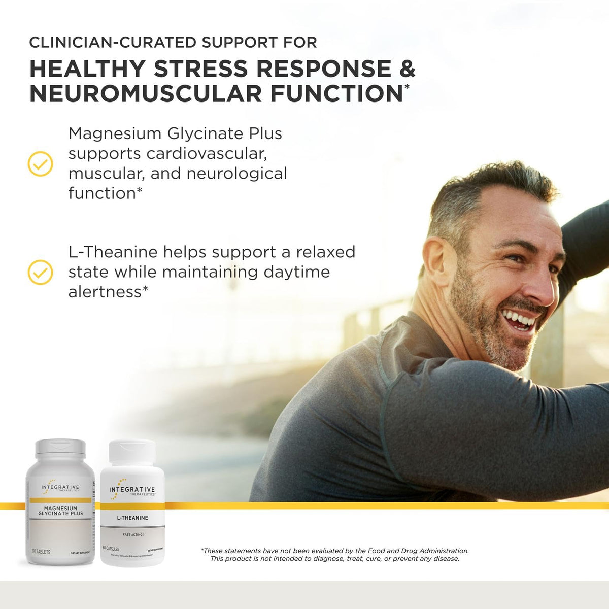 L-Theanine et Magnesium Glycinate Plus, capsules dans l'emballage