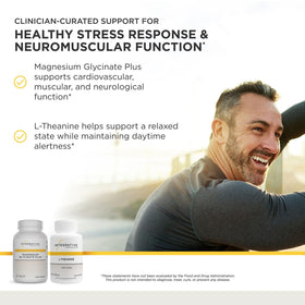 L-Theanine et Magnesium Glycinate Plus, capsules dans l'emballage