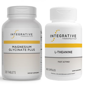L-Theanine et Magnesium Glycinate Plus d'Integrative Therapeutics, vue de face