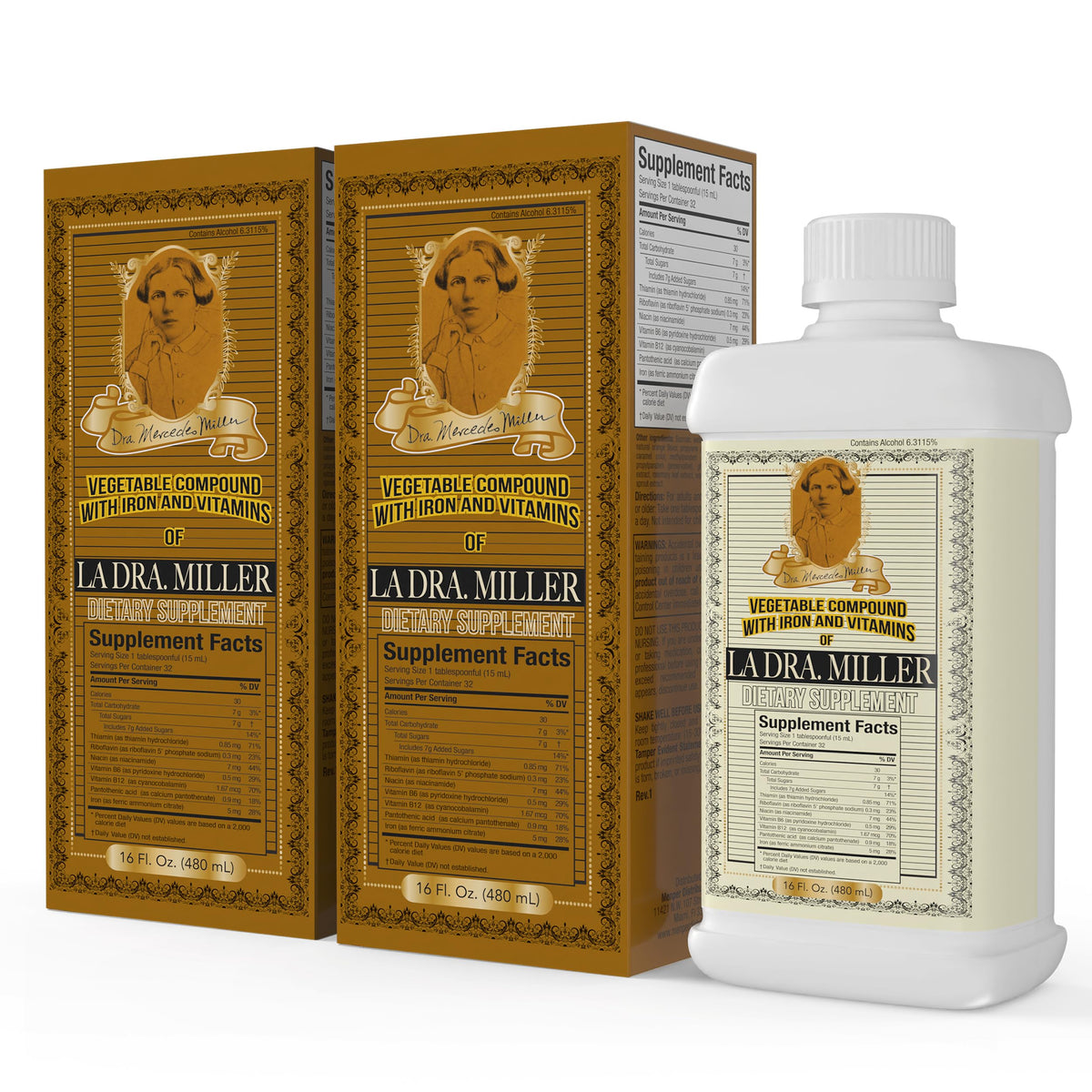 LA DRA. MILLER Complément Alimentaire Végétal 16 fl oz - vue avant
