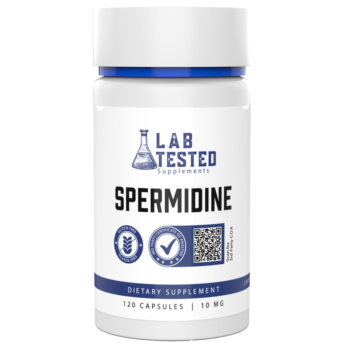 Lab Tested Supplements Spermidine 3HCL 120 capsules emballage avant