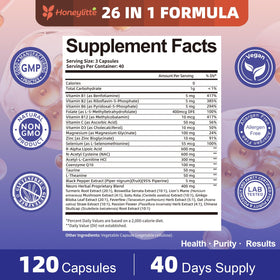 Label détaillé du flacon Honeylitte Acide Alpha-Lipoïque 600mg