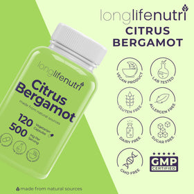 Label du flacon de LongLifeNutri Extrait de Bergamote Citron