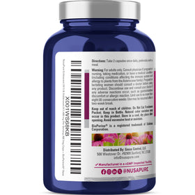 Label of NusaPure Echinacea Goldenseal supplement